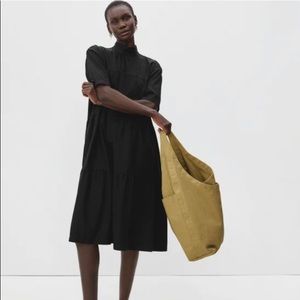 EVERLANE Tiered mock neck dress. Worn once!